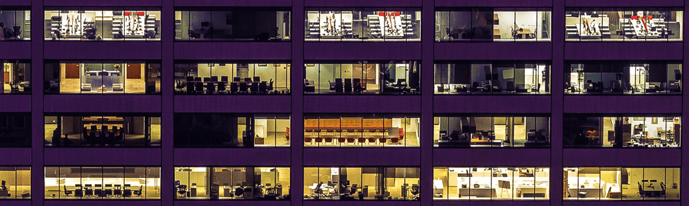 A view of different types of enterprise offices in a highrise