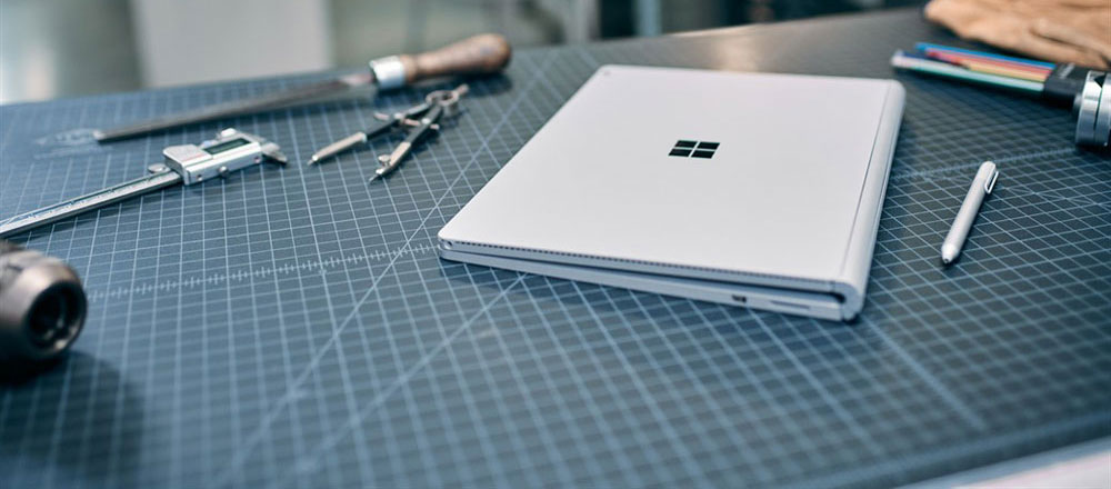 Surface book and surface pen being used to do some design work